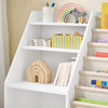 SoBuy KMB119-W Libreria Montessori per Bambini con 3 Ripiani e 1 Cesta Scaffale Portagiochi Bambini Libreria da Terra Salvaspazio e Multifunzione Bianco 80x40x80cm