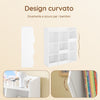 SoBuy KMB120-W Libreria Montessoriana per Bambini Scaffale Portagiochi con 9 Scomparti Aperti Libreria da Terra per Cameretta 95x34x105 cm Bianco