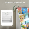 SoBuy KMB32-W Libreria Montessoriana per Bambini Scaffale Portagiochi Libreria da Terra Portariviste con 4 scomparti Porta Giochi Bambini Contenitori Bianco 80x30x88 cm