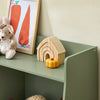 SoBuy KMB55-K-GR Libreria Montessoriana per Bambini - Scaffale Portagiochi con 5 Scomparti Aperti - Libreria da Terra per Cameretta Verde 80x34x104 cm