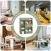 SoBuy KMB55-K-GR Libreria Montessoriana per Bambini - Scaffale Portagiochi con 5 Scomparti Aperti - Libreria da Terra per Cameretta Verde 80x34x104 cm