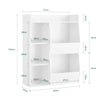 SoBuy KMB55-K-W Libreria Montessoriana per Bambini - Scaffale Portagiochi con 5 Scomparti Aperti - Libreria da Terra per Cameretta Bianco 80x34x104 cm