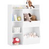 SoBuy KMB55-K-W Libreria Montessoriana per Bambini - Scaffale Portagiochi con 5 Scomparti Aperti - Libreria da Terra per Cameretta Bianco 80x34x104 cm