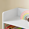 SoBuy KMB55-K-W Libreria Montessoriana per Bambini - Scaffale Portagiochi con 5 Scomparti Aperti - Libreria da Terra per Cameretta Bianco 80x34x104 cm
