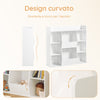 SoBuy KMB55-W Libreria Montessoriana per Bambini - Scaffale Portagiochi con 8 Scomparti Aperti - Libreria da Terra per Cameretta 106x30x104 cm Bianco