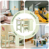 SoBuy KMB60-GR Tavolino Bambini con 1 Sedia, Set Tavolo e Sedie per Bambini Multiattività con 2 Ripiani, Tavolo Disegno e Gioco, Sedia Scrivania Cameretta Verde 80x50x66cm