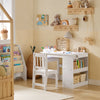 SoBuy Tavolo con sedia per bambini 80x50x65.5cm KMB60-W