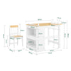 SoBuy KMB60-WN Tavolino Bambini con 1 Sedia, Set Tavolo e Sedie per Bambini Multiattività con 2 Ripiani, Tavolo Disegno e Gioco, Sedia Scrivania Cameretta Bianco e Naturale 80x50x66cm