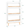 SoBuy Libreria per bambini in gomma 75x15x120cm KMB77-W