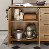 SoBuy Credenza in legno con ruote 113x69x106cm KNL02-PF