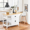 SoBuy Credenza con piano pieghevole in pino 145x60x95cm KNL06-WN