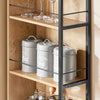 SoBuy NSR13-N Carrello Salvaspazio con Cassetti e Ruote, Mobiletto Multiuso per Cucina, Bagno e Lavanderia Naturale 20x40x170 cm
