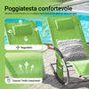 SoBuy Sdraio a dondolo con poggiatesta 63x150x87cm OGS28-GR