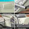 SoBuy Lettino Sdraio da Giardino a Dondolo - Sedia a Dondolo da Esterno in Textilene Beige con Telaio in Metallo, 150x63x87cm, Lettino Prendisole per Terrazza, Piscina, Patio, OGS28-MI
