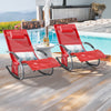 SoBuy 2 x Sdraio a dondolo con poggiatesta 63x150x87cm OGS28-RX2