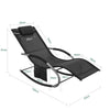 SoBuy Sdraio a dondolo con poggiatesta 63x150x87cm OGS28-SCH