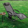 SoBuy Sdraio a dondolo con poggiatesta 63x150x87cm OGS28-SCH
