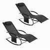 SoBuy 2 x Sdraio a dondolo con poggiatesta 63x150x87cm OGS28-SCHX2