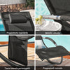 SoBuy Sdraio a dondolo con poggiatesta 63x150x87cm OGS28-SCH