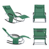 SoBuy Lettino Sdraio da Giardino a Dondolo - Sedia a Dondolo da Esterno in Textilene Verde Scuro con Telaio in Metallo, 150x63x87cm, Lettino Prendisole per Terrazza, Piscina, Patio, OGS28-WD