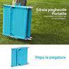 SoBuy OGS35-BX2 Set di 2 Sdrai da Giardino Lettino Prendisole con Cuscino e Tasca Laterale Sedia Sdraio da Esterno per Patio, Campeggio Spiaggia, Sdraio Pieghevole da Giardino Blu 155x56x81cm