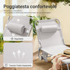 SoBuy OGS35-MIX2 Set di 2 Sdrai da Giardino Lettino Prendisole con Cuscino e Tasca Laterale Sedia Sdraio da Esterno per Patio, Campeggio Spiaggia, Sdraio Pieghevole da Giardino Beige 155x56x81cm