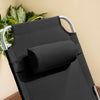 SoBuy OGS35-SCHx2 Set di 2 Sdraio da Giardino Lettino Prendisole con Cuscino e Tasca Laterale Sedia Sdraio da Esterno per Patio, Campeggio Spiaggia, Sdraio Pieghevole da Giardino Nero 155x56x81cm