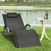SoBuy Sedia sdraio con cuscino 63x172x66cm OGS38-SCH