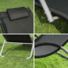 SoBuy Sedia sdraio con cuscino 63x172x66cm OGS38-SCH