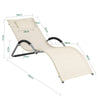 SoBuy Sedia sdraio con cuscino 56x165x67cm OGS38-W