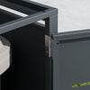 SoBuy OGS64-DG Copribidone doppio in acciaio zincato 240L per 2 bidoni (immagine 6/12)