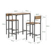 SoBuy Tavolo con 2 sedie 89x45x100cm OGT03-XL