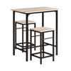 SoBuy Tavolo con 2 sgabelli 80x50x87cm OGT10-N