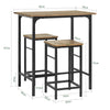 SoBuy Tavolo con 2 sgabelli 80x50x87cm OGT10-PF