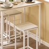 SoBuy OGT11-WN Set Tavolo da Bar Alto con 4 Sgabelli Tavolo Salvaspazio per Cucina Piccola e Balcone, Stile Industriale Moderno Tavolino Alto da Esterno per Giardino o Terrazzo