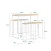 SoBuy Tavolo con 4 sgabelli 100x60x93cm OGT15-WN