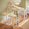 SoBuy Tavolo con 4 sgabelli 100x60x93cm OGT15-WN
