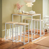 SoBuy Tavolo con 4 sgabelli 100x60x93cm OGT15-WN