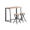 SoBuy Tavolo con 2 sgabelli 90x45x74cm OGT18-N