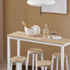 SoBuy OGT22-WN Set Tavolo da Bar Alto con 4 Sgabelli - Tavolo Salvaspazio per Cucina Piccola e Balcone, Stile Industriale Moderno - Tavolino Alto da Esterno per Giardino o Terrazzo