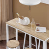 SoBuy OGT22-WN Set Tavolo da Bar Alto con 4 Sgabelli - Tavolo Salvaspazio per Cucina Piccola e Balcone, Stile Industriale Moderno - Tavolino Alto da Esterno per Giardino o Terrazzo