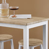 SoBuy OGT22-WN Set Tavolo da Bar Alto con 4 Sgabelli - Tavolo Salvaspazio per Cucina Piccola e Balcone, Stile Industriale Moderno - Tavolino Alto da Esterno per Giardino o Terrazzo