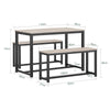 SoBuy Tavolo con 2 panche 110x58x74cm OGT25-HN