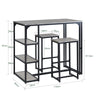 SoBuy Tavolo con 2 sgabelli 110x60x97cm OGT43-HG