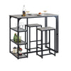 SoBuy Tavolo con 2 sgabelli 110x60x97cm OGT43-HG
