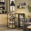 SoBuy Tavolo con 2 sgabelli 110x60x97cm OGT43-HG