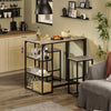 SoBuy Tavolo con 2 sgabelli 110x60x97cm OGT43-HG