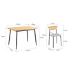 SoBuy OGT52-N Set Tavolo da Pranzo 5 Pezzi con 4 Sedie Comode, Tavolo da Cucina Compatto per Piccoli Spazi, Tavolo con Sedie Ideale per Sala da Pranzo, Cucina, Soggiorno, Balcone e Arredo Esterno