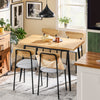SoBuy OGT52-N Set Tavolo da Pranzo 5 Pezzi con 4 Sedie Comode, Tavolo da Cucina Compatto per Piccoli Spazi, Tavolo con Sedie Ideale per Sala da Pranzo, Cucina, Soggiorno, Balcone e Arredo Esterno