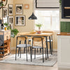 SoBuy OGT52-N Set Tavolo da Pranzo 5 Pezzi con 4 Sedie Comode, Tavolo da Cucina Compatto per Piccoli Spazi, Tavolo con Sedie Ideale per Sala da Pranzo, Cucina, Soggiorno, Balcone e Arredo Esterno
